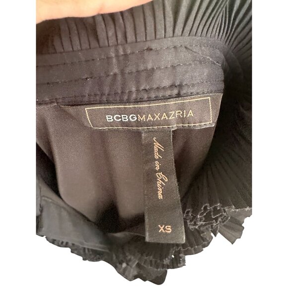 BCBGMaxAzria Black Ruffled Blouse - Picture 8 of 8